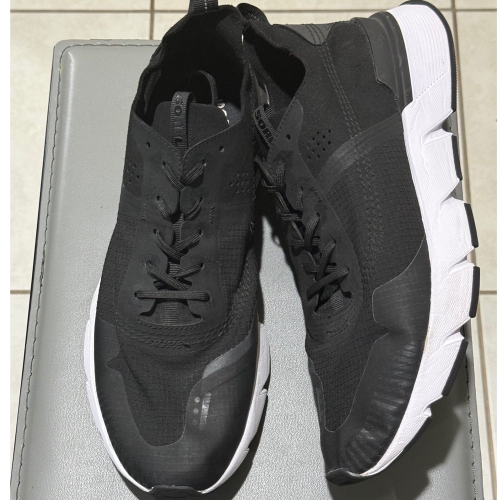 Sorel Kinetic Rush Ripstop Mens Black White Sneakers NM4242-011 Size 12